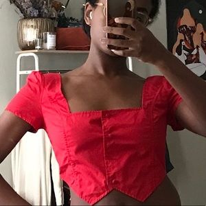 I.AM.GIA peasant crop top